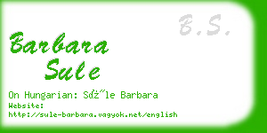 barbara sule business card