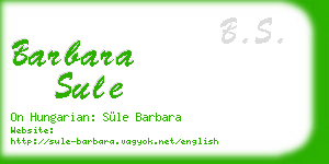 barbara sule business card